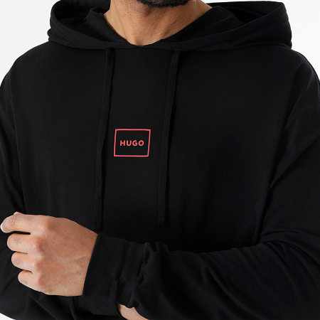 HUGO - Tee Shirt Manches Longues Capuche Laze 50525244 Noir
