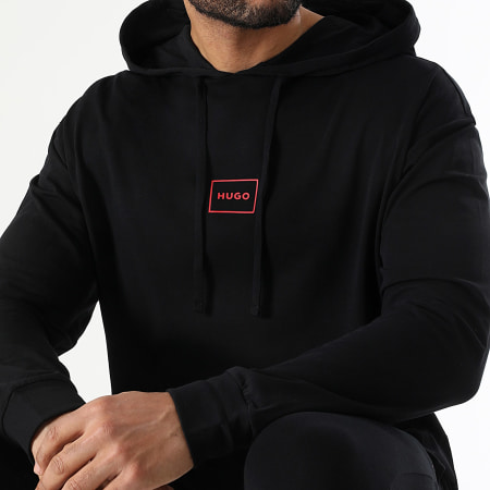 HUGO - Tee Shirt Manches Longues Capuche Laze 50525244 Noir