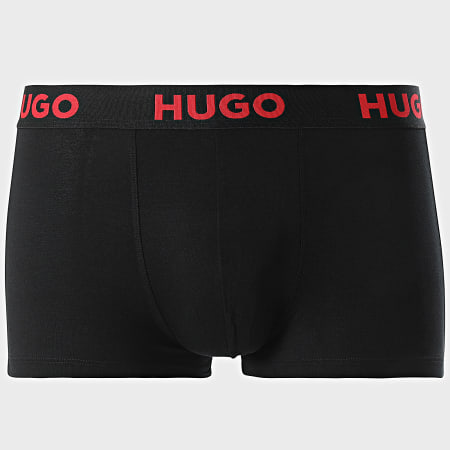 HUGO - Lot De 3 Boxers 50496723 Noir Rouge Vert Kaki