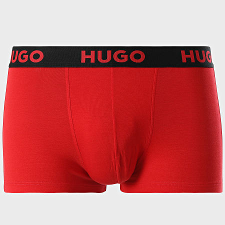 HUGO - Lot De 3 Boxers 50496723 Noir Rouge Vert Kaki