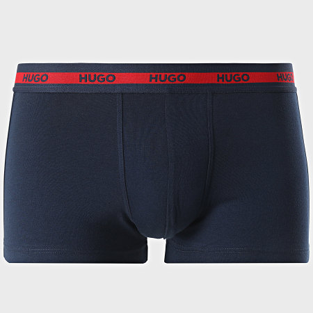 HUGO - Lot De 3 Boxers 50517883 Noir Bleu Marine Rouge