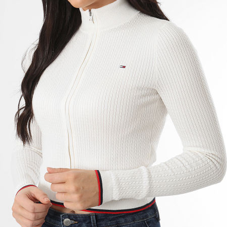 Tommy Jeans - Gilet Zippé Femme 9337 Beige Clair