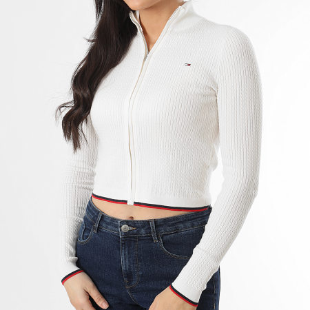 Tommy Jeans - Gilet Zippé Femme 9337 Beige Clair