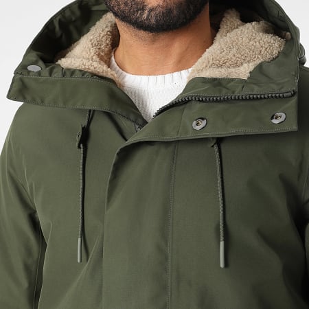 Aigle - Parka larga con capucha AQ172 Verde caqui