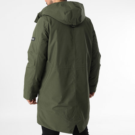 Aigle - Parka larga con capucha AQ172 Verde caqui