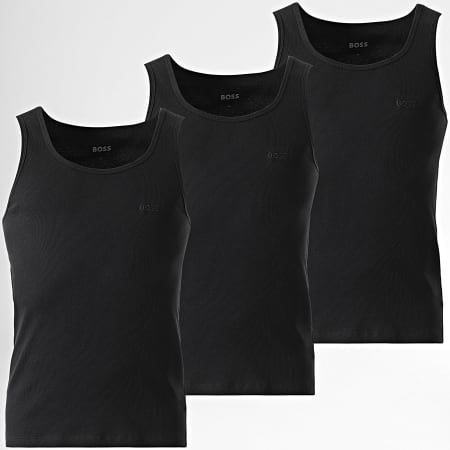 BOSS - Lote de 3 camisetas de tirantes 50542132 Negro