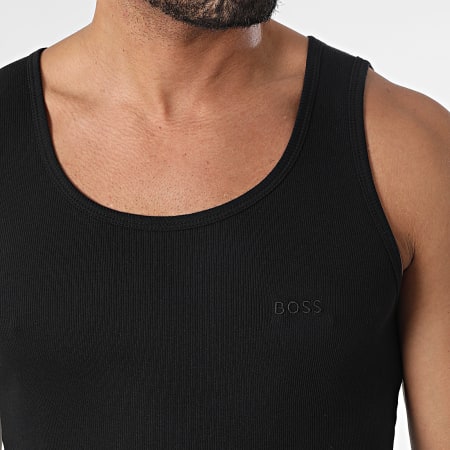 BOSS - Lote de 3 camisetas de tirantes 50542132 Negro
