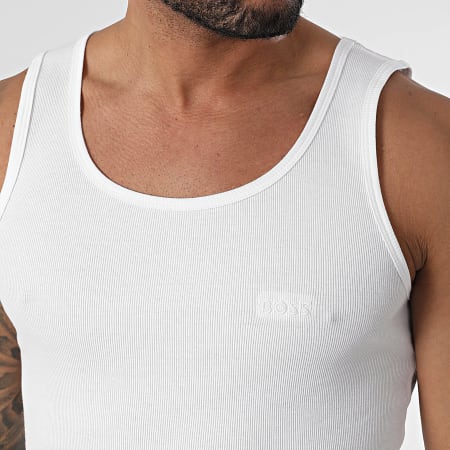 BOSS - Lote de 3 camisetas de tirantes 50542132 Blanco