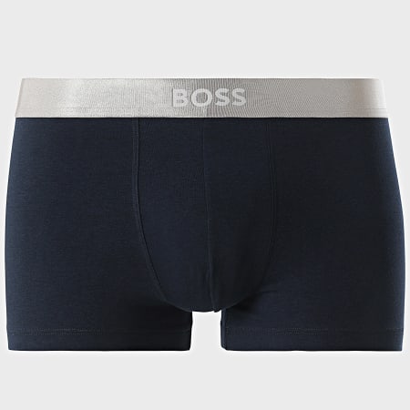 BOSS - Lot De 3 Boxers Metallic 50514998 Vert Kaki Bleu Marine Noir