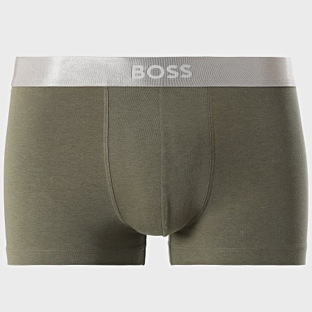BOSS - Lot De 3 Boxers Metallic 50514998 Vert Kaki Bleu Marine Noir