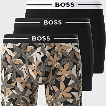 BOSS - Lot De 3 Boxers Bold Des 50531708 Noir Camel Beige