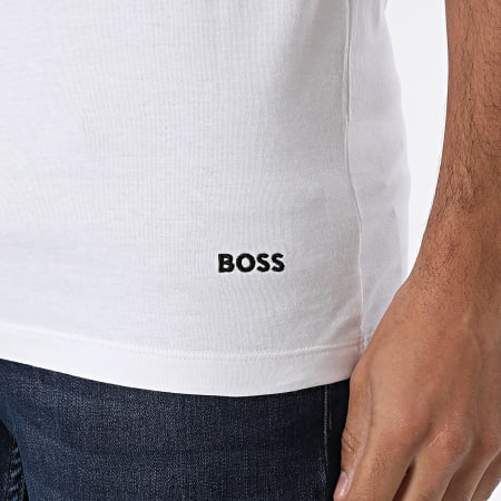 BOSS - Lote de 3 camisetas de tirantes 50532476 Blanco Azul claro Azul marino