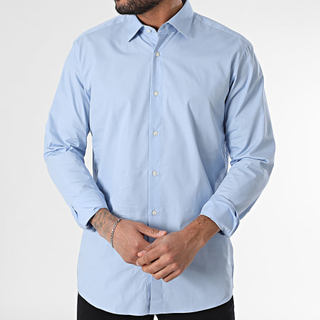HUGO - Chemise Manches Longues Valerio 50519812 Bleu Clair