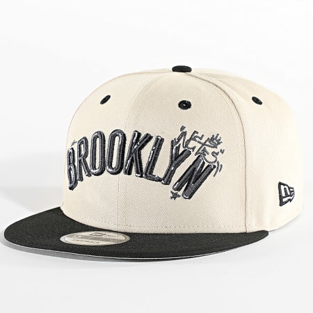 New Era - Casquette Snapback 9Fifty Brooklyn Nets 60586761 Beige Noir