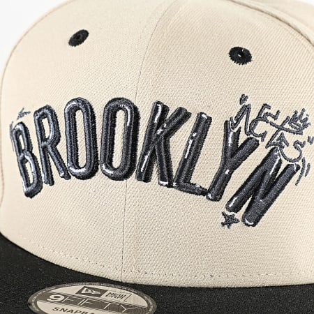 New Era - Casquette Snapback 9Fifty Brooklyn Nets 60586761 Beige Noir