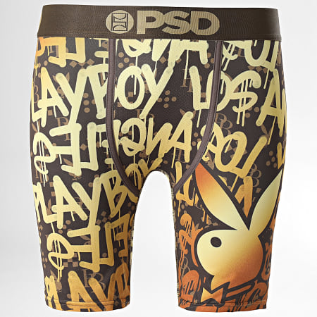 PSD - Set van 3 Playboy Boxers 424180109 Bruin Geel Zwart Grijs Lichtblauw