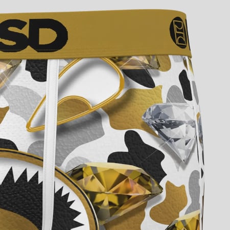 PSD - Boxer 424180155 Blanc Noir Jaune