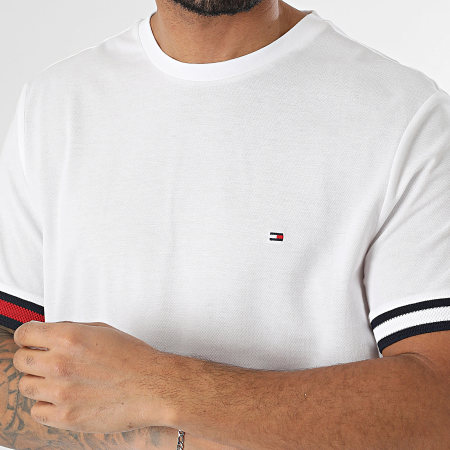 Tommy Hilfiger - Tee Shirt Global Stripe Flag 8078 Blanc