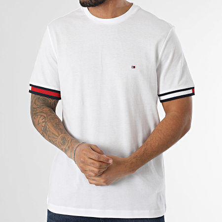 Tommy Hilfiger - Tee Shirt Global Stripe Flag 8078 Blanc