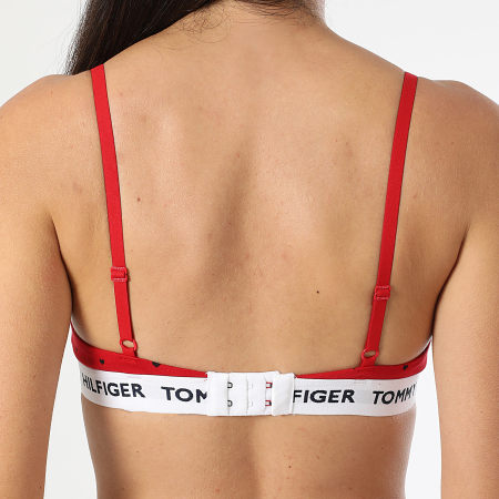 Tommy Hilfiger - Sujetador triángulo estampado de mujer 5657 Rojo