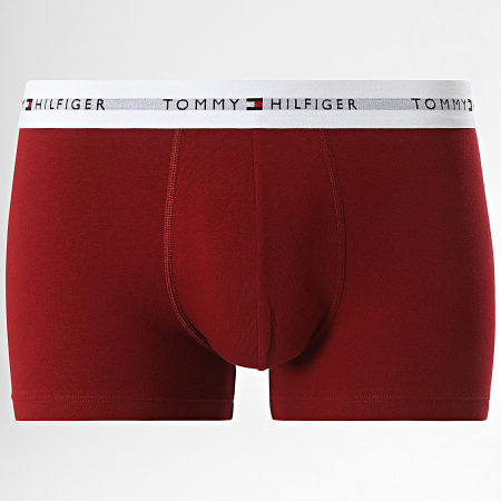 Tommy Hilfiger - Set De 3 Boxers Trunk 2761 Burdeos Azul Marino Gris Carbón