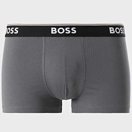 BOSS - Lot De 3 Boxers Power 50531684 Bleu Gris Noir