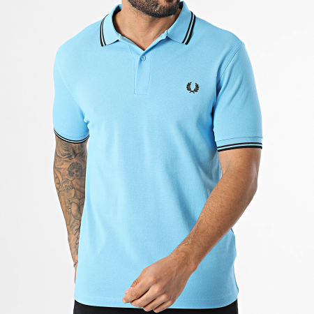 Fred Perry Polo manica corta Twin Tipped MM3600 Azzurro Ryses