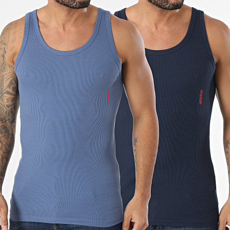 HUGO - Lote de 2 camisetas de tirantes 50532634 Azul claro Azul marino