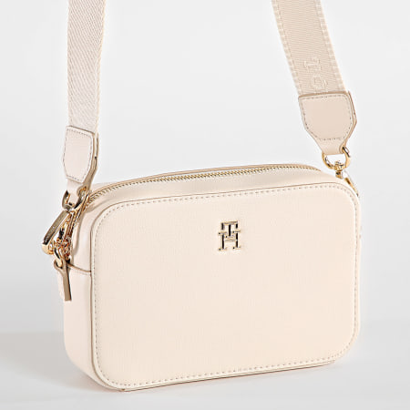 Women's Handbag Soft Logo Camera 6906 Beige Gold