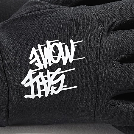 Sale Môme Paris - Gants Nounours Dripping Graffiti Noir Blanc