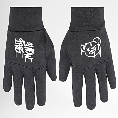 Sale Môme Paris - Gants Nounours Dripping Graffiti Noir Blanc