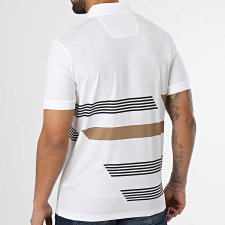 BOSS - Polo manga corta Paddy Tape Print 50536785 Blanco