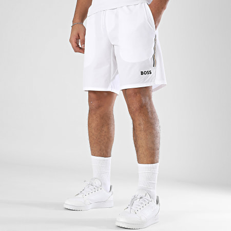 BOSS - Short Jogging A Bandes Score 50540307 Blanc