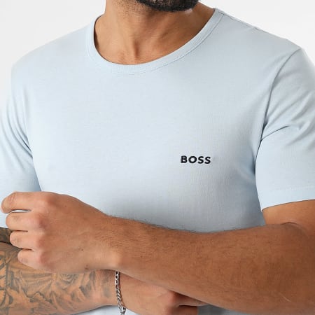 BOSS - Lot De 3 Tee Shirts 50532470 Bleu Marine Bleu Clair Bleu Ciel