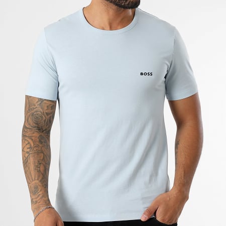 BOSS - Lot De 3 Tee Shirts 50532470 Bleu Marine Bleu Clair Bleu Ciel