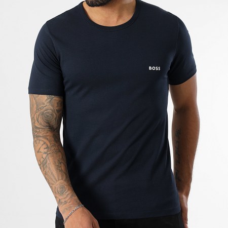 BOSS - Lot De 3 Tee Shirts 50532470 Bleu Marine Bleu Clair Bleu Ciel