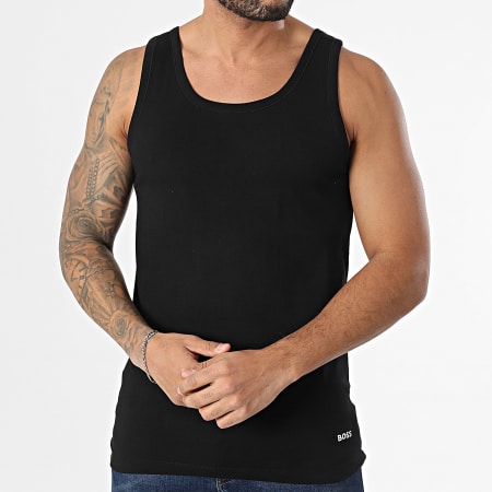 BOSS - Lote de 3 camisetas de tirantes 50532476 Negro Gris Azul Marino