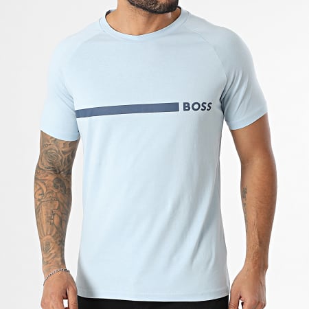 BOSS - Tee Shirt Slim 50517970 Bleu Clair
