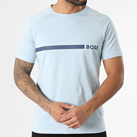 BOSS - Tee Shirt Slim 50517970 Bleu Clair