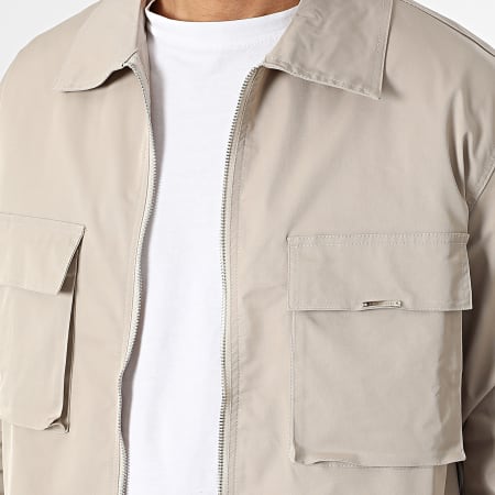 Frilivin - Ensemble Veste zippée Et Pantalon Cargo Beige