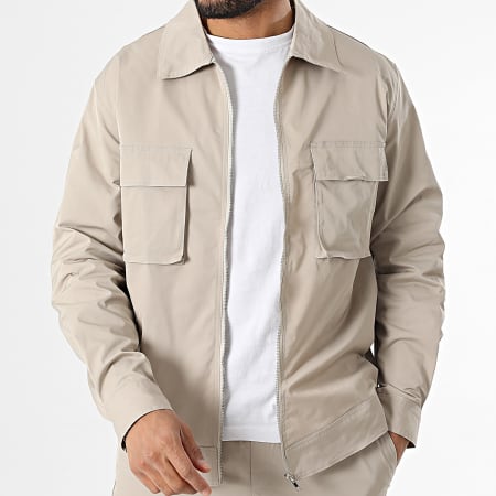 Frilivin - Ensemble Veste zippée Et Pantalon Cargo Beige