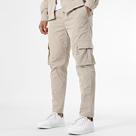 Frilivin - Ensemble Veste zippée Et Pantalon Cargo Beige