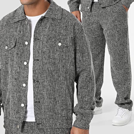 Frilivin - Ensemble Veste Et Pantalon Noir Blanc