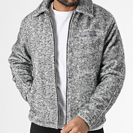 Frilivin - Chaqueta con cremallera gris