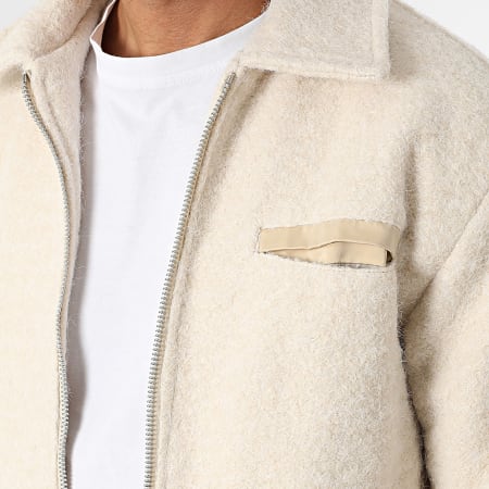 Frilivin - Chaqueta beige con cremallera