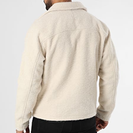 Frilivin - Chaqueta beige con cremallera