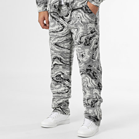 Frilivin - Ensemble Veste Et Pantalon Noir Gris Blanc