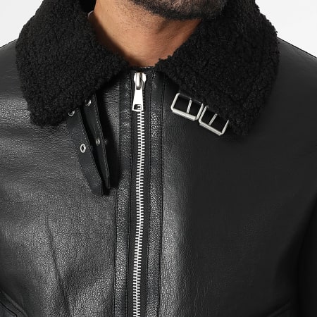 Frilivin - Veste Simili Cuir Noir