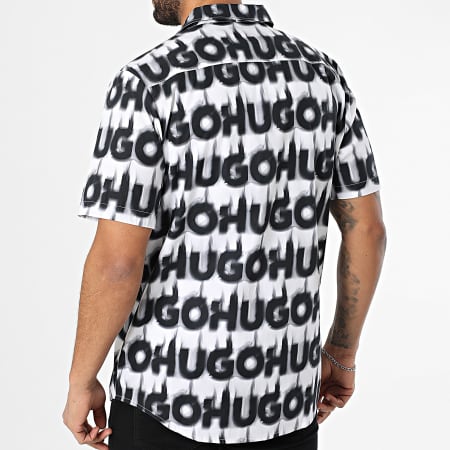HUGO - Chemise Manches Courtes Ellino 50534240 Blanc Noir