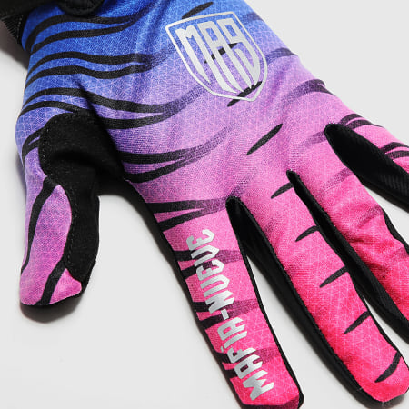 MA9 Mafia Nueve - Azul Marino Violeta Rosa Logotipo Reflectante Guantes